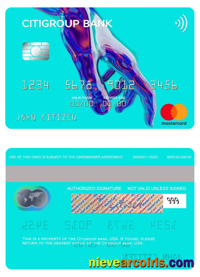 USA Citigroup Bank mastercard